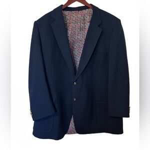 Men’s Vintage 1970 Knack Blazer Jacket Navy Blue Size 50L